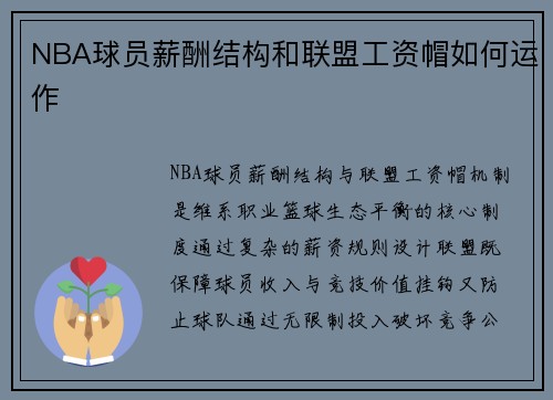 NBA球员薪酬结构和联盟工资帽如何运作